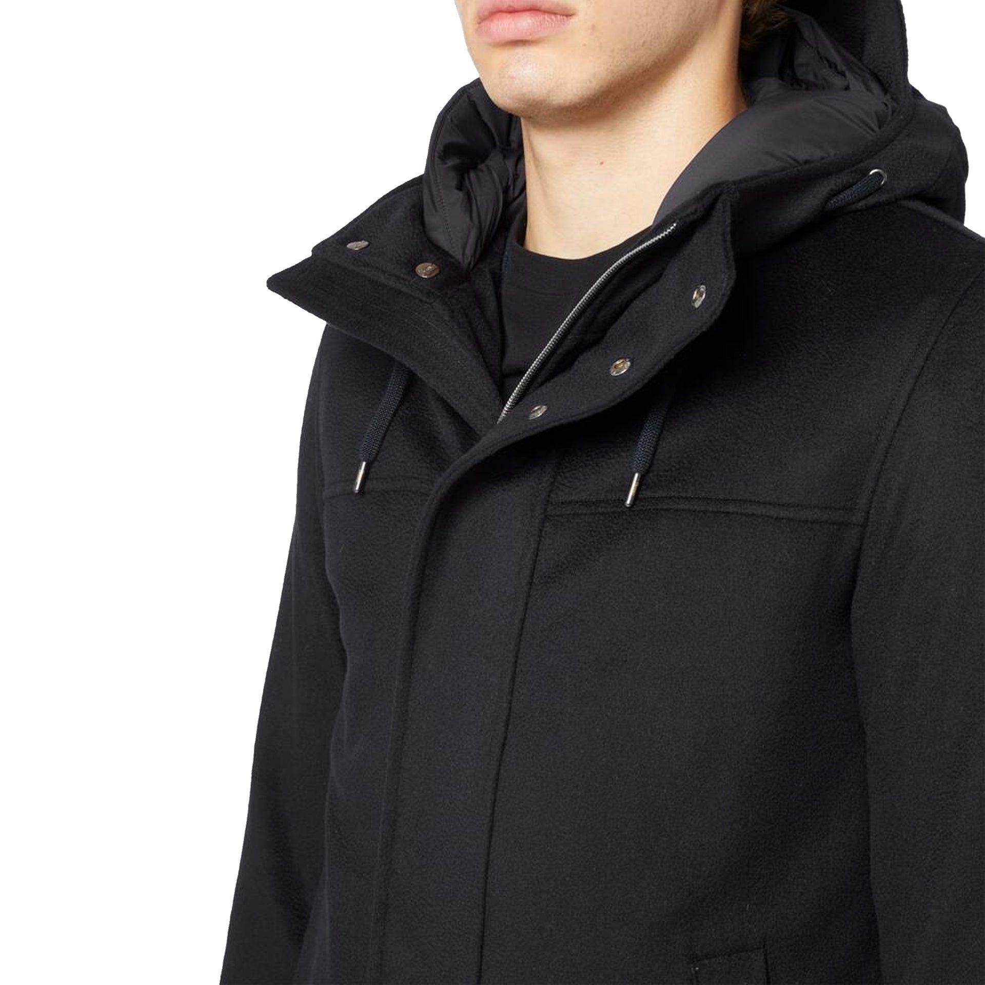 Herno HERNO Wool Cashmere Hooded Coat Size US XXL / EU 58 / 5 - 4 Thumbnail