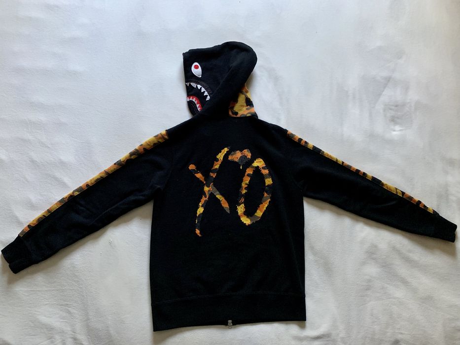 Bape Bape X XO Shark Zip Hoodie Grailed