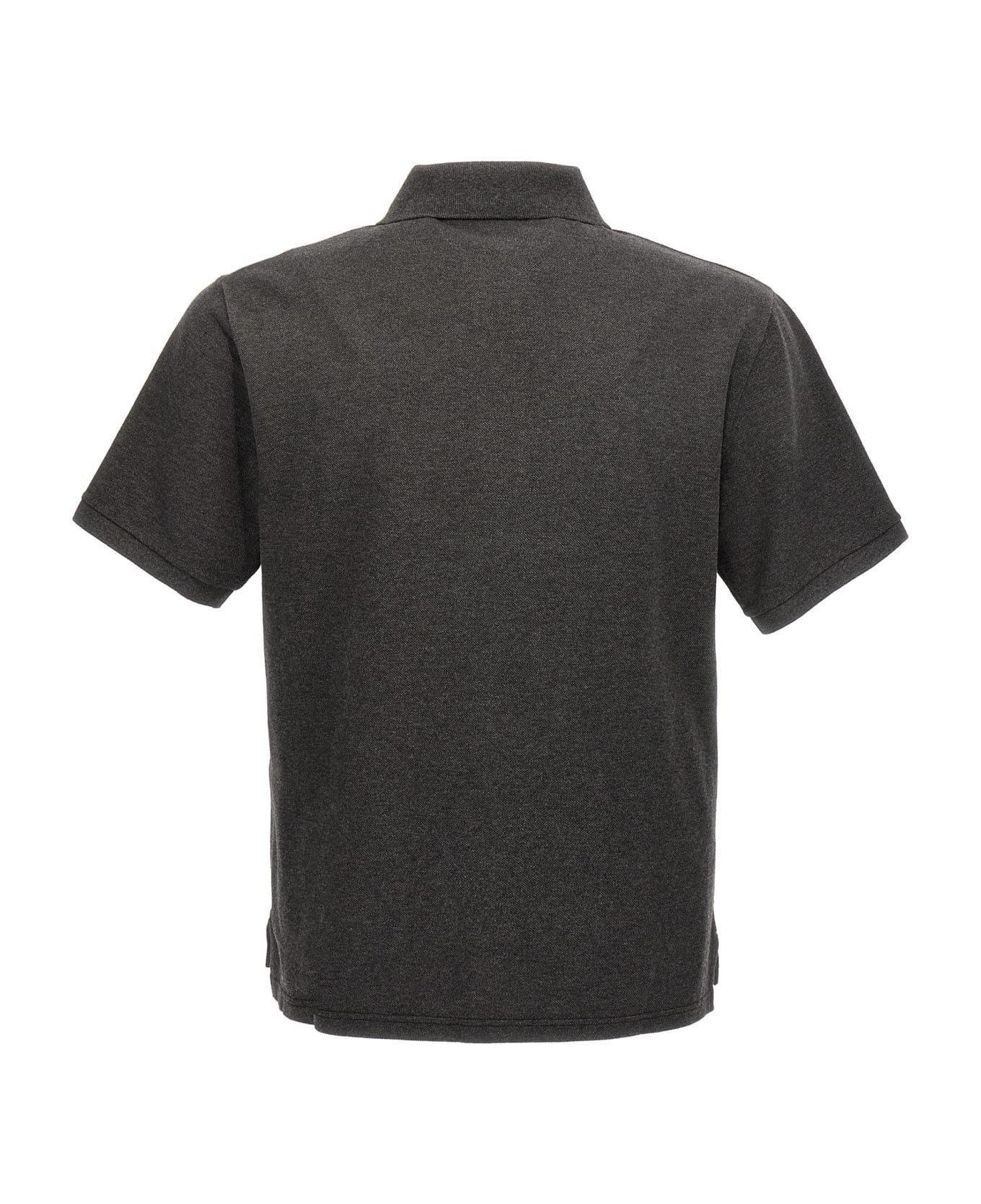 Saint Laurent Paris cassandre polo shirt in cotton pique grey Size US L / EU 52-54 / 3 - 2 Thumbnail