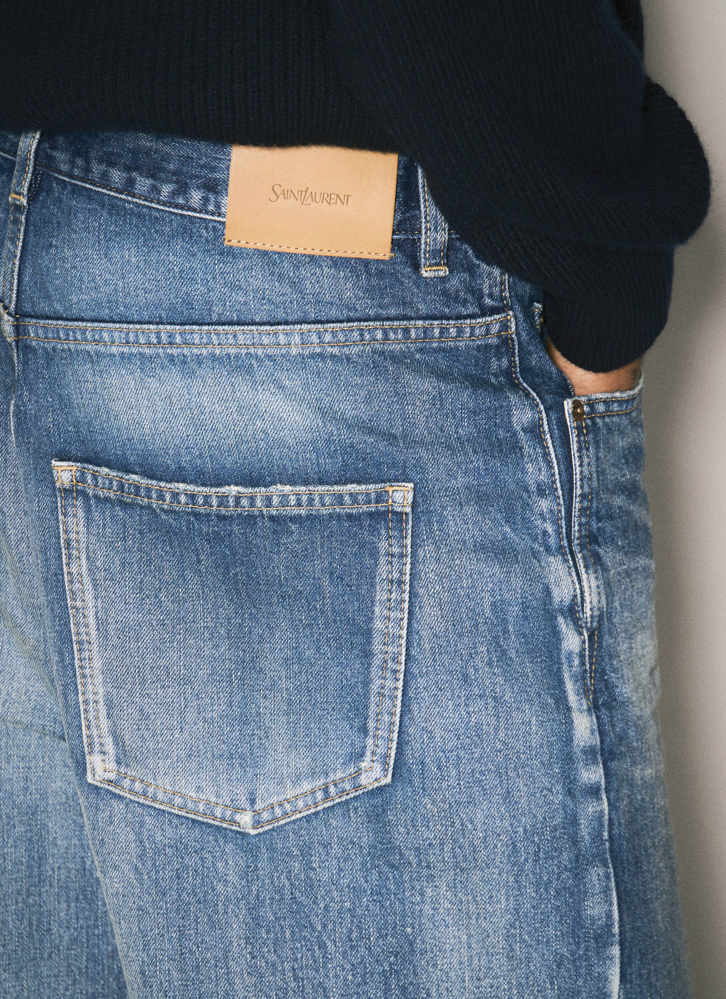 Saint Laurent Paris high-rise wide leg rs66-id heritage vintage blue Size US 34 / EU 50 - 5 Thumbnail