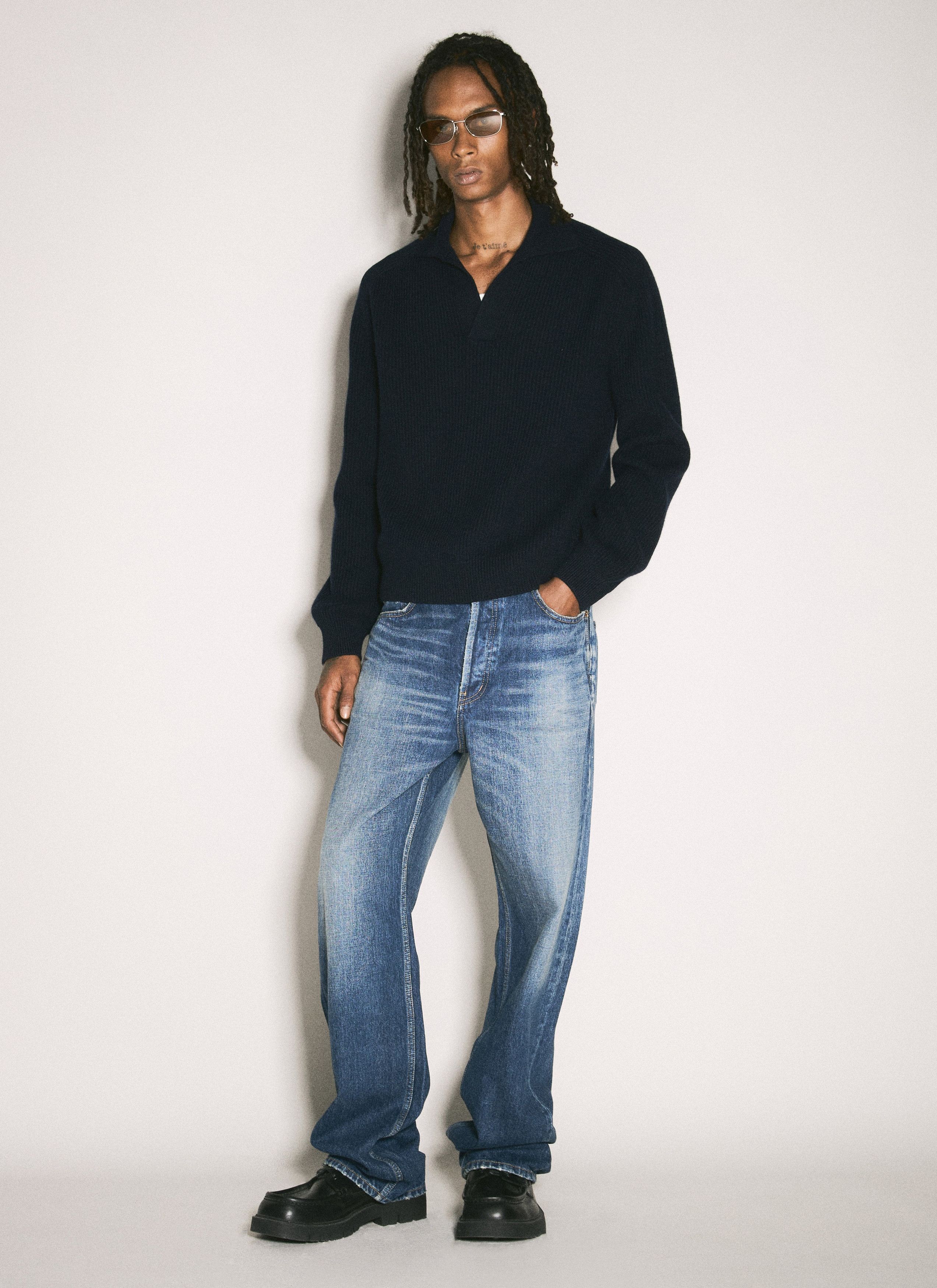 Saint Laurent Paris high-rise wide leg rs66-id heritage vintage blue Size US 34 / EU 50 - 3 Thumbnail