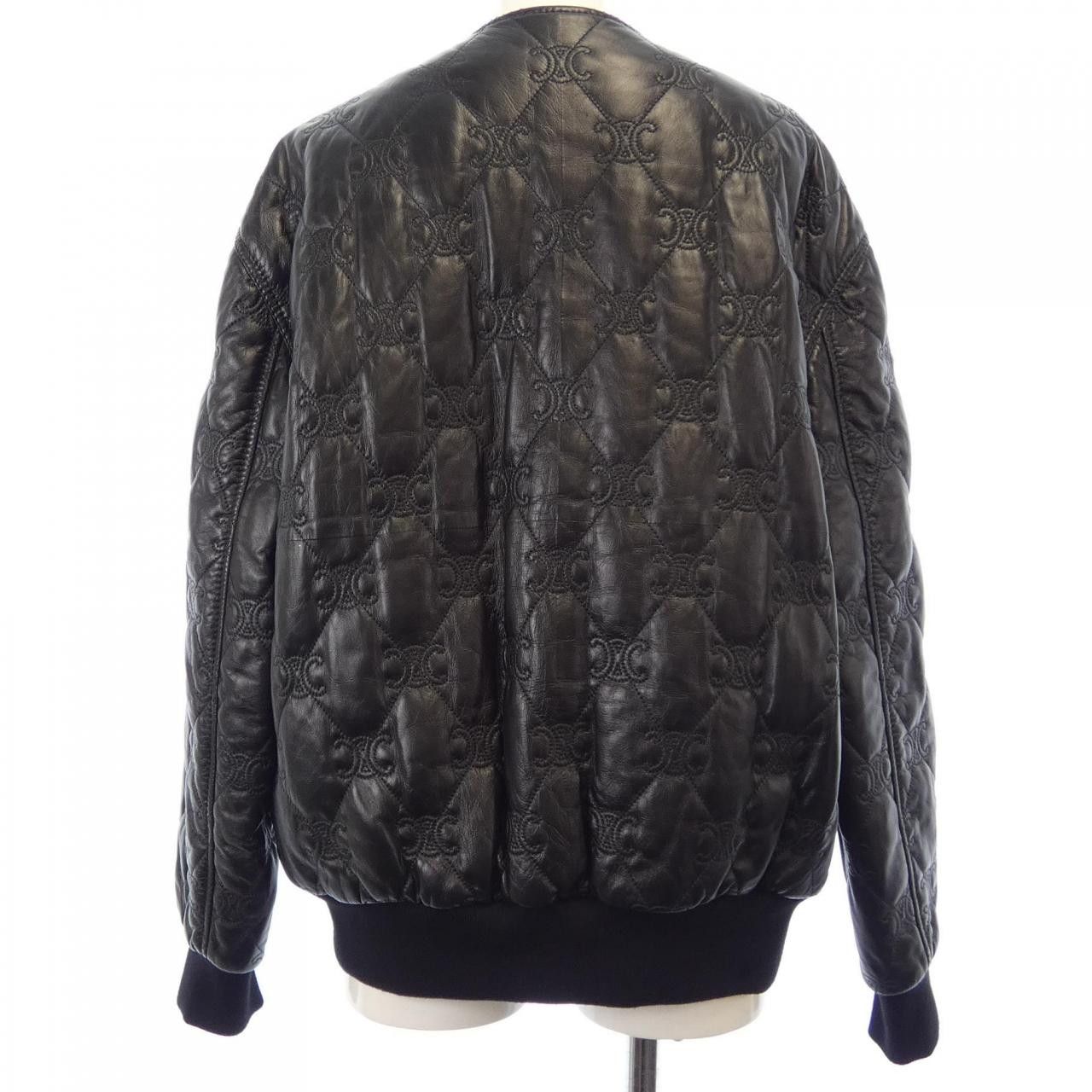Celine Celine Celine Soft Lambskin Leather Jacket Leather Outerwear 2E162583C DUTY FREE for USA Size ONE SIZE - 2 Thumbnail