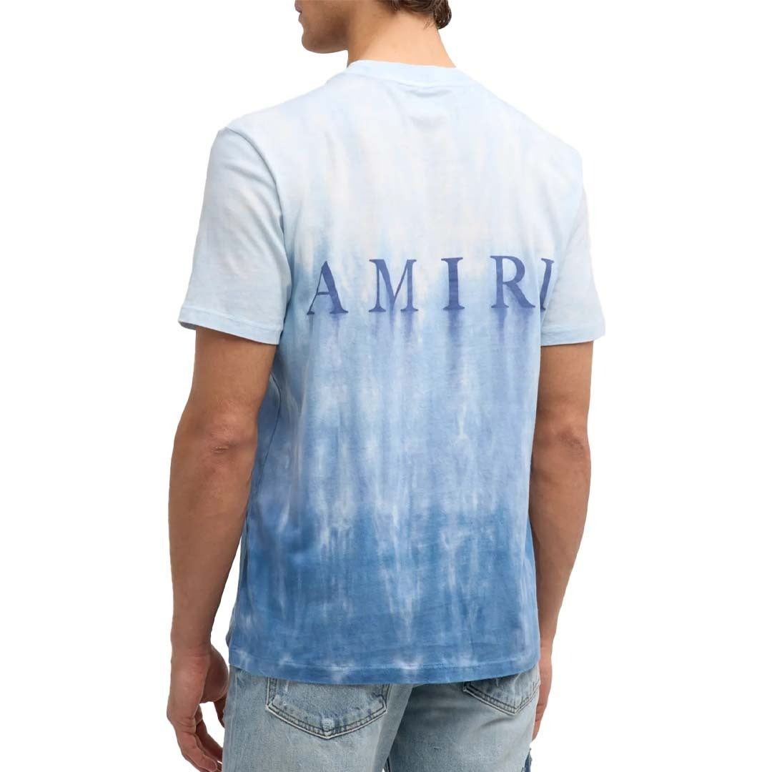 Amiri Logo Dip Dyed Tee Blue Size US M / EU 48-50 / 2 - 2 Thumbnail