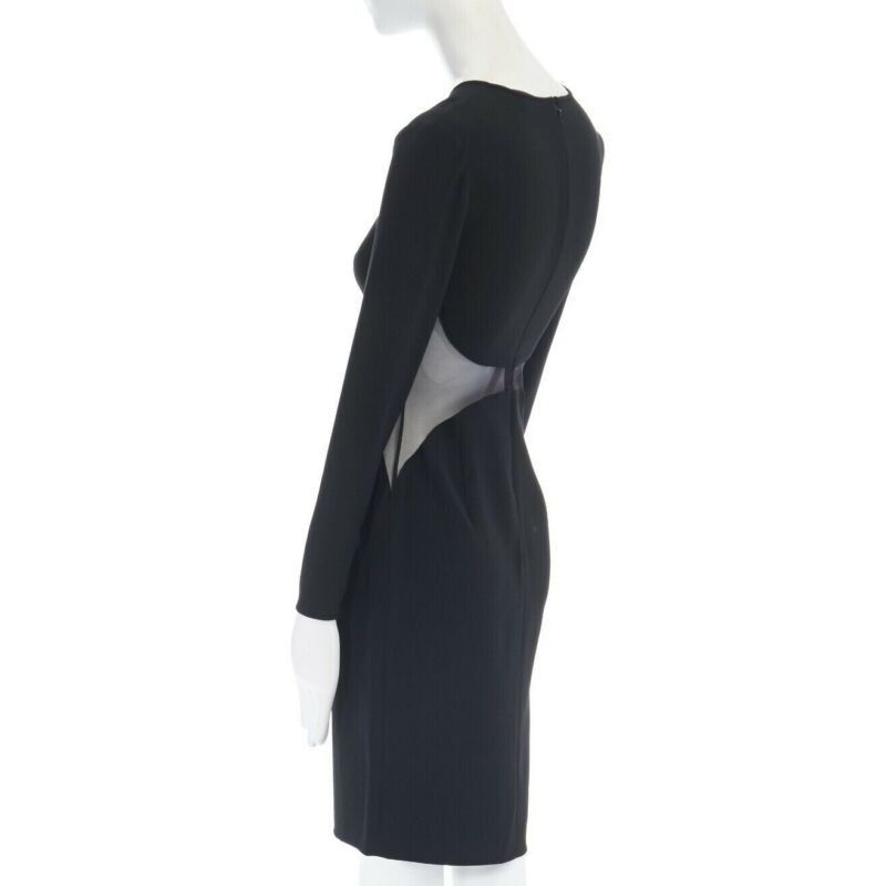Stella McCartney STELLA MCCARTNEY black sheer waist illusion cocktail dress IT36 XS Size XS / US 0-2 / IT 36-38 - 6 Thumbnail