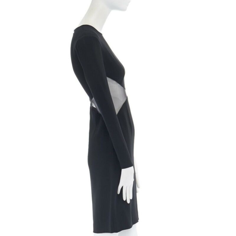 Stella McCartney STELLA MCCARTNEY black sheer waist illusion cocktail dress IT36 XS Size XS / US 0-2 / IT 36-38 - 4 Thumbnail