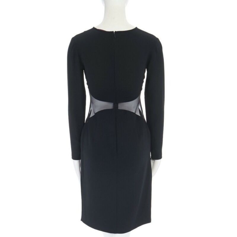 Stella McCartney STELLA MCCARTNEY black sheer waist illusion cocktail dress IT36 XS Size XS / US 0-2 / IT 36-38 - 5 Thumbnail