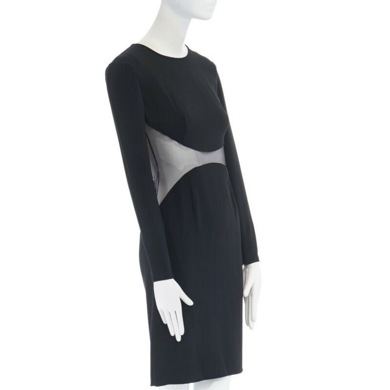 Stella McCartney STELLA MCCARTNEY black sheer waist illusion cocktail dress IT36 XS Size XS / US 0-2 / IT 36-38 - 3 Thumbnail