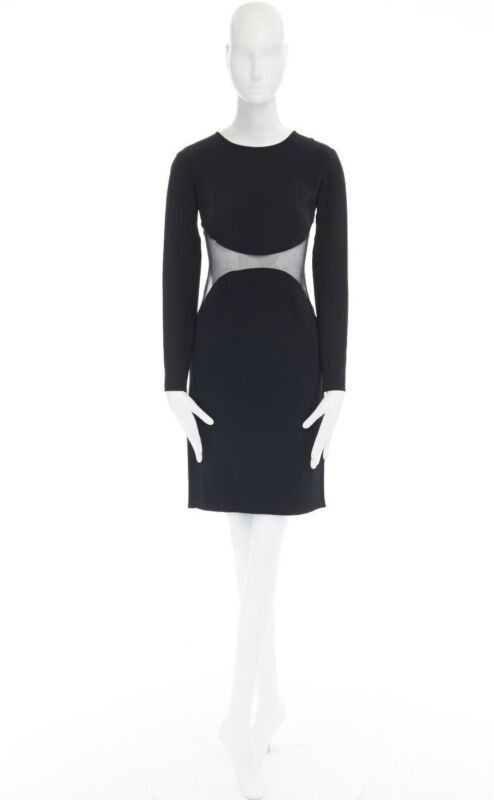 Stella McCartney STELLA MCCARTNEY black sheer waist illusion cocktail dress IT36 XS Size XS / US 0-2 / IT 36-38 - 10 Thumbnail