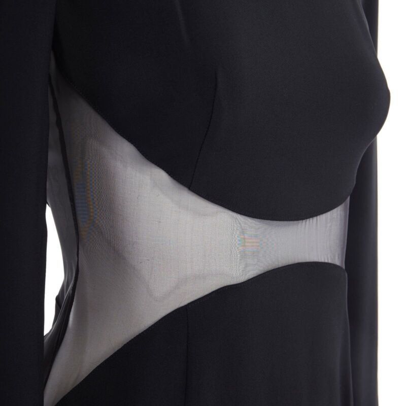 Stella McCartney STELLA MCCARTNEY black sheer waist illusion cocktail dress IT36 XS Size XS / US 0-2 / IT 36-38 - 2 Thumbnail
