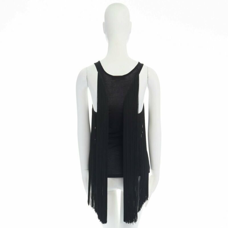 Stella McCartney STELLA MCCARTNEY black ITinge back cotton silk blend sleeveless top IT38 XS Size XS / US 0-2 / IT 36-38 - 2 Thumbnail