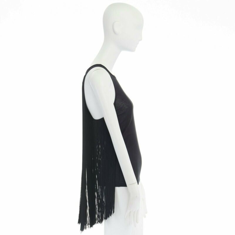 Stella McCartney STELLA MCCARTNEY black ITinge back cotton silk blend sleeveless top IT38 XS Size XS / US 0-2 / IT 36-38 - 3 Thumbnail