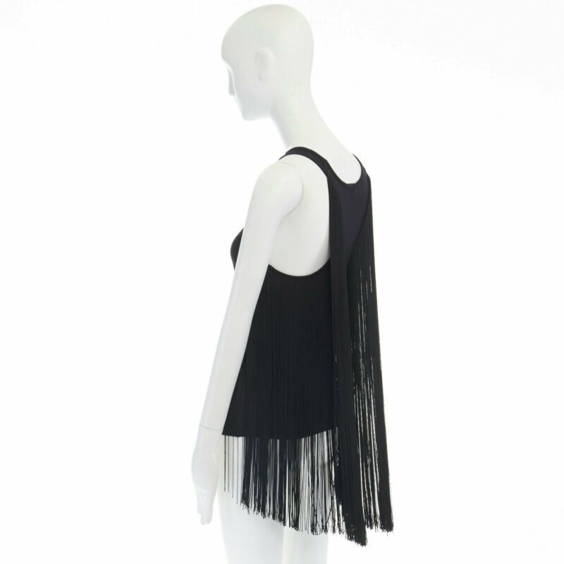 Stella McCartney STELLA MCCARTNEY black ITinge back cotton silk blend sleeveless top IT38 XS Size XS / US 0-2 / IT 36-38 - 5 Thumbnail