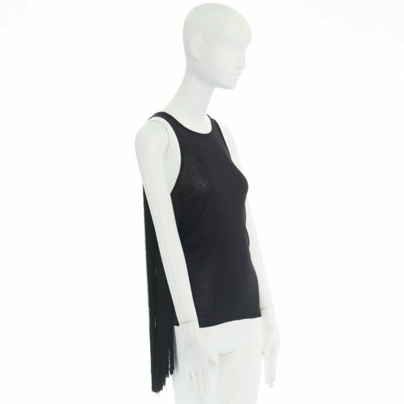 Stella McCartney STELLA MCCARTNEY black ITinge back cotton silk blend sleeveless top IT38 XS Size XS / US 0-2 / IT 36-38 - 4 Thumbnail
