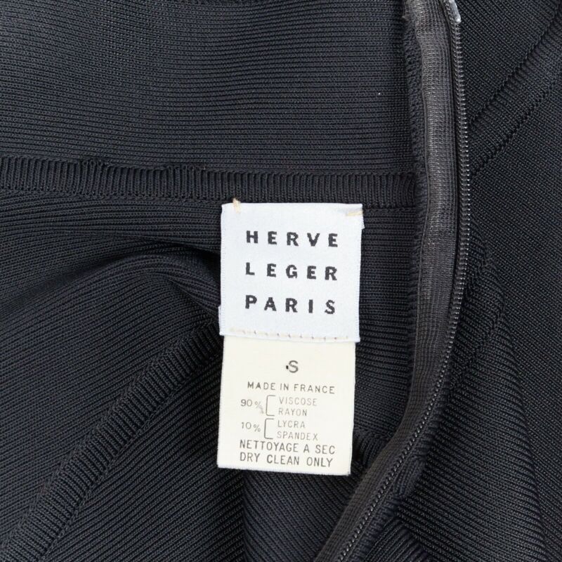 Herve Leger HERVE LEGER PARIS black body-conscious stretchable piping bandage pencil skirt S Size 27" / US 4 / IT 40 - 10 Thumbnail