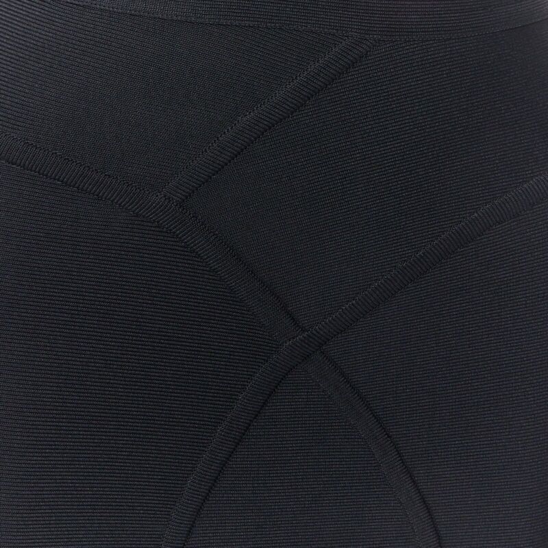 Herve Leger HERVE LEGER PARIS black body-conscious stretchable piping bandage pencil skirt S Size 27" / US 4 / IT 40 - 9 Thumbnail