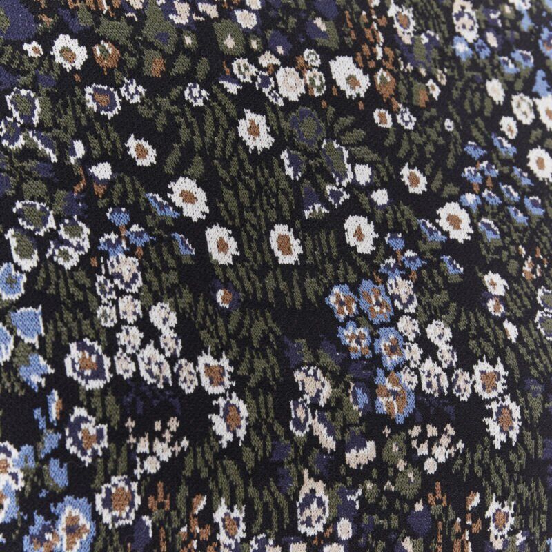 Valentino VALENTINO navy floral jacquard viscose polyester blend knit sweater top S Size S / US 4 / IT 40 - 9 Thumbnail