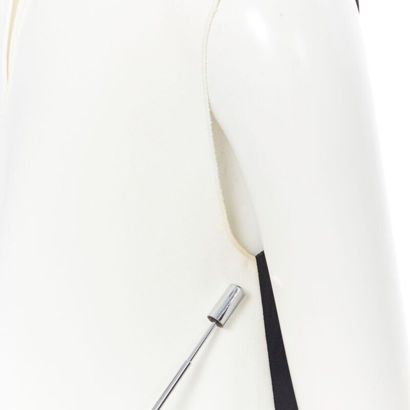 ROKSANDA ROKSANDA black sleeveless contrast white back panel pleated skirt boxy dress UK6 Size 26" / US 2 / IT 38 - 11 Thumbnail