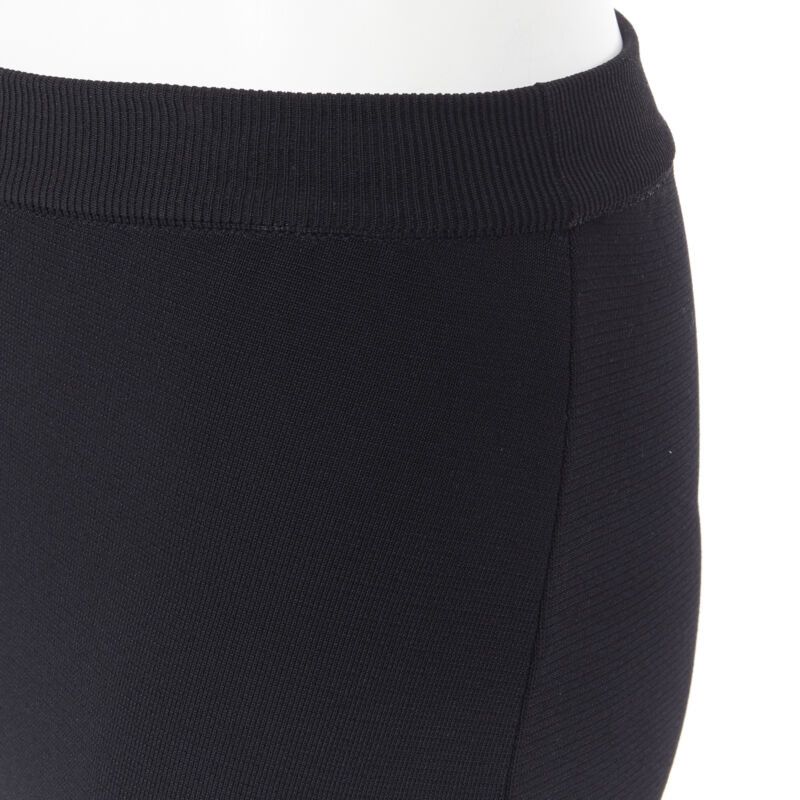 Stella McCartney STELLA MCCARTNEY black viscose blend panel flared hem stretch cropped pants FR34 Size 25" / US 0 / IT 36 - 8 Thumbnail
