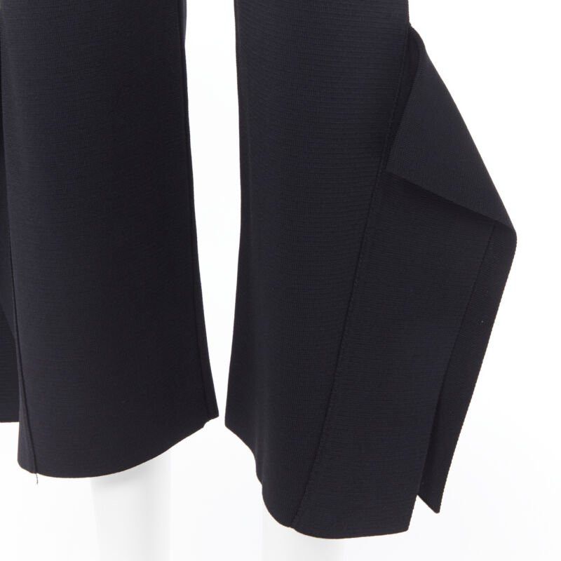 Stella McCartney STELLA MCCARTNEY black viscose blend panel flared hem stretch cropped pants FR34 Size 25" / US 0 / IT 36 - 2 Thumbnail