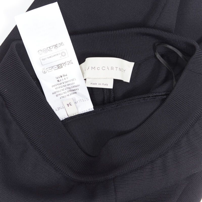 Stella McCartney STELLA MCCARTNEY black viscose blend panel flared hem stretch cropped pants FR34 Size 25" / US 0 / IT 36 - 9 Thumbnail