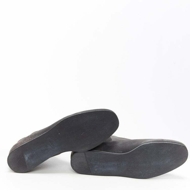 Tod's TOD'S No Code dark grey suede elastic gusset round toe flat ankle bootie EU37 Size US 7 / IT 37 - 12 Thumbnail