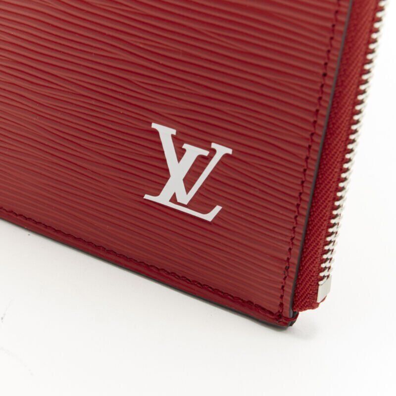 Louis Vuitton rare LOUIS VUITTON SUPREME 2017 LV Epi Pouchette Jour GM red document clutch bag Size ONE SIZE - 4 Thumbnail