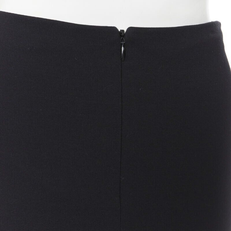 T by Alexander Wang T BY ALEXANDER WANG black rayon polyester center slit stretch pencil skirt S Size 27" / US 4 / IT 40 - 8 Thumbnail