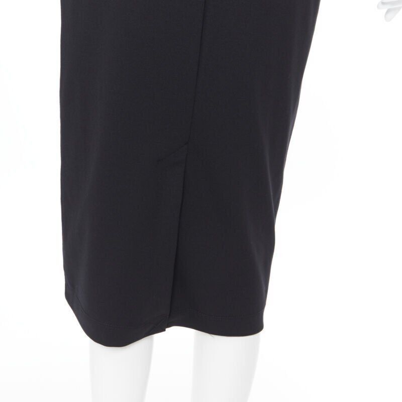 T by Alexander Wang T BY ALEXANDER WANG black rayon polyester center slit stretch pencil skirt S Size 27" / US 4 / IT 40 - 2 Thumbnail