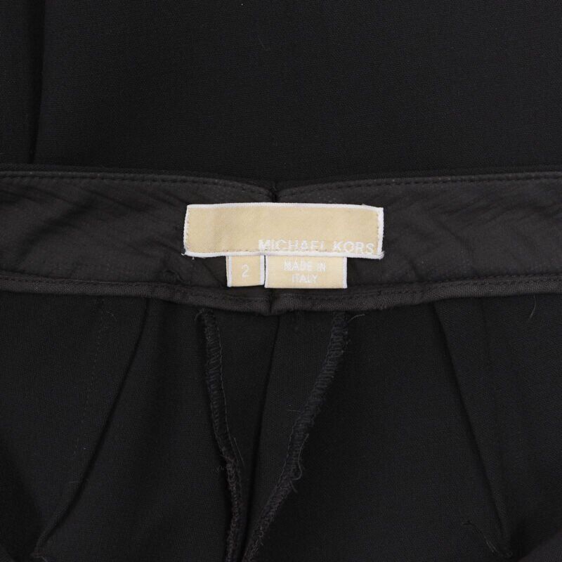 Michael Kors MICHAEL KORS COLLECTION virgin wool black slim leg work trousers pants US2 26" Size 27" / US 4 / IT 40 - 9 Thumbnail