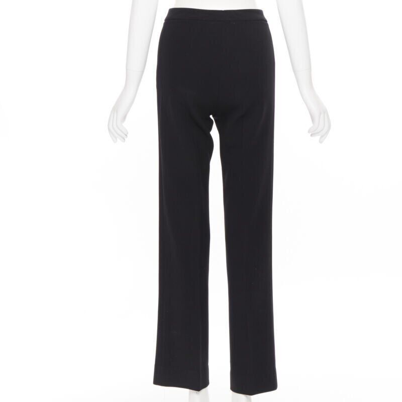 Michael Kors MICHAEL KORS COLLECTION virgin wool black slim leg work trousers pants US2 26" Size 27" / US 4 / IT 40 - 6 Thumbnail