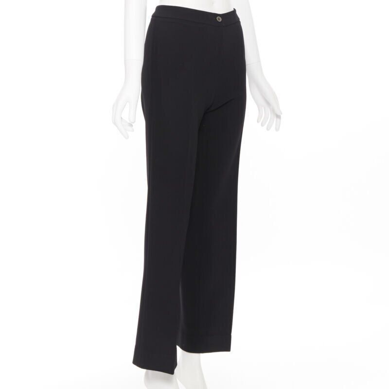 Michael Kors MICHAEL KORS COLLECTION virgin wool black slim leg work trousers pants US2 26" Size 27" / US 4 / IT 40 - 4 Thumbnail