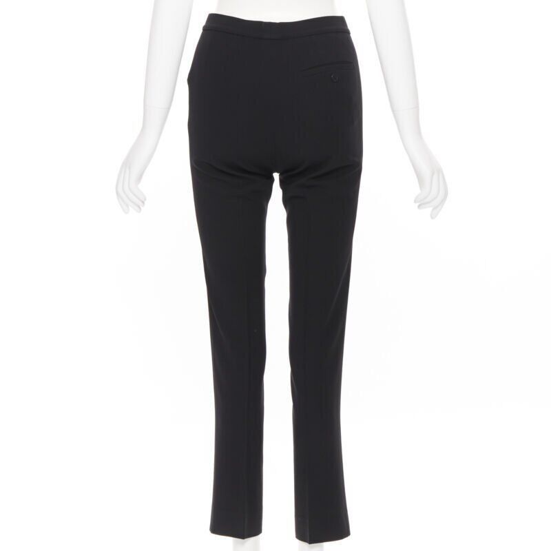 Ralph Lauren RALPH LAUREN wool black slim leg concealed fky work trousers pants US2 26" Size 26" / US 2 / IT 38 - 6 Thumbnail