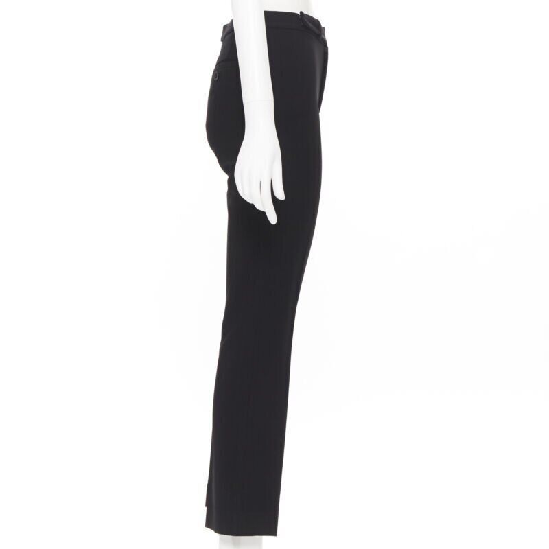 Ralph Lauren RALPH LAUREN wool black slim leg concealed fky work trousers pants US2 26" Size 26" / US 2 / IT 38 - 5 Thumbnail