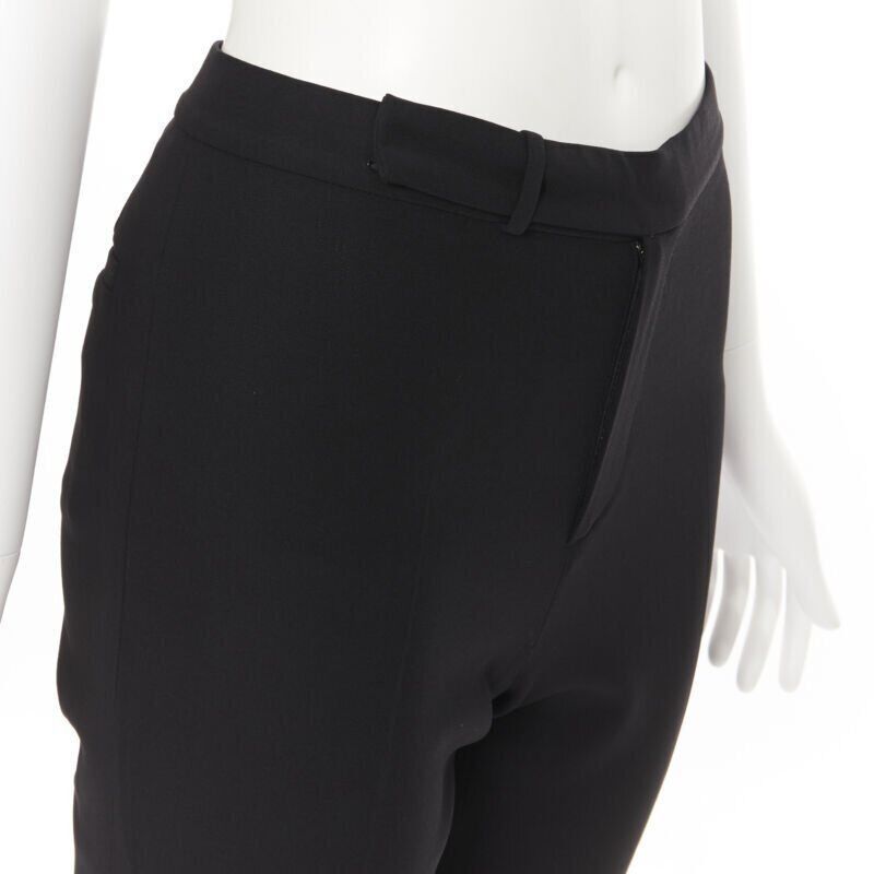 Ralph Lauren RALPH LAUREN wool black slim leg concealed fky work trousers pants US2 26" Size 26" / US 2 / IT 38 - 2 Thumbnail