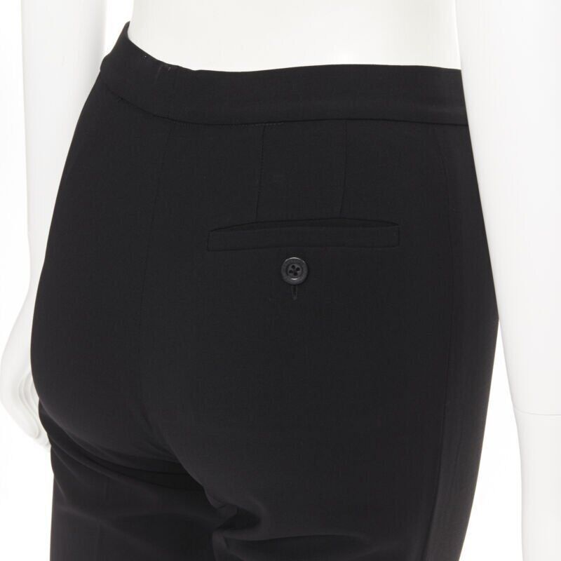 Ralph Lauren RALPH LAUREN wool black slim leg concealed fky work trousers pants US2 26" Size 26" / US 2 / IT 38 - 8 Thumbnail