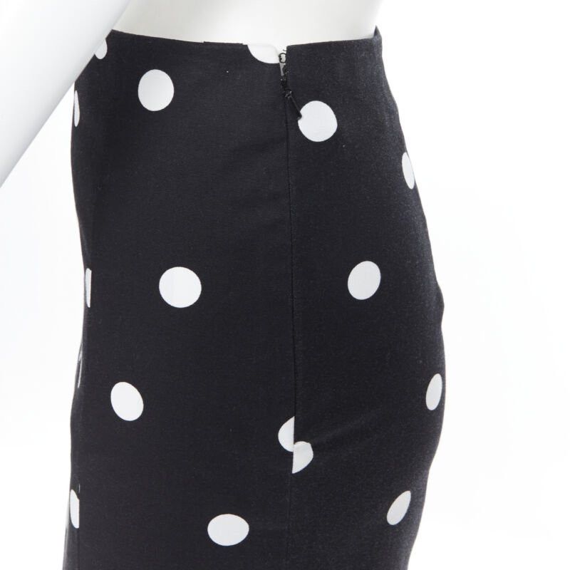 MONSE MONSE black white polka dot stif cotton button side pencil skirt US0 26" Size 25" / US 0 / IT 36 - 8 Thumbnail