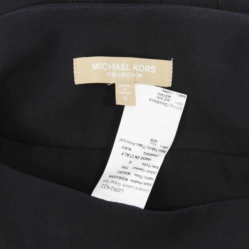 Michael Kors MICHAEL KORS COLLECTION 100% silk flapper hem knee length skirt US0 25" Size 25" / US 0 / IT 36 - 9 Thumbnail