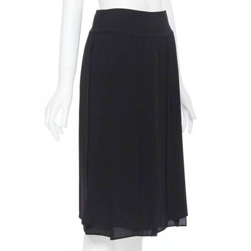 Michael Kors MICHAEL KORS COLLECTION 100% silk flapper hem knee length skirt US0 25" Size 25" / US 0 / IT 36 - 4 Thumbnail