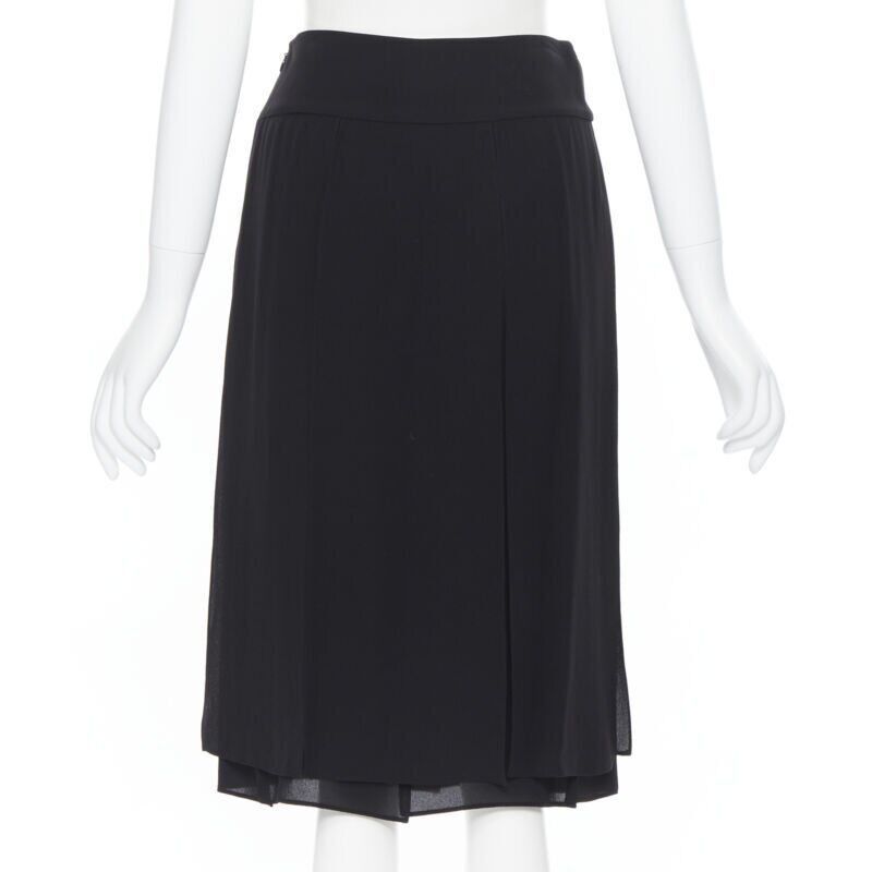 Michael Kors MICHAEL KORS COLLECTION 100% silk flapper hem knee length skirt US0 25" Size 25" / US 0 / IT 36 - 6 Thumbnail