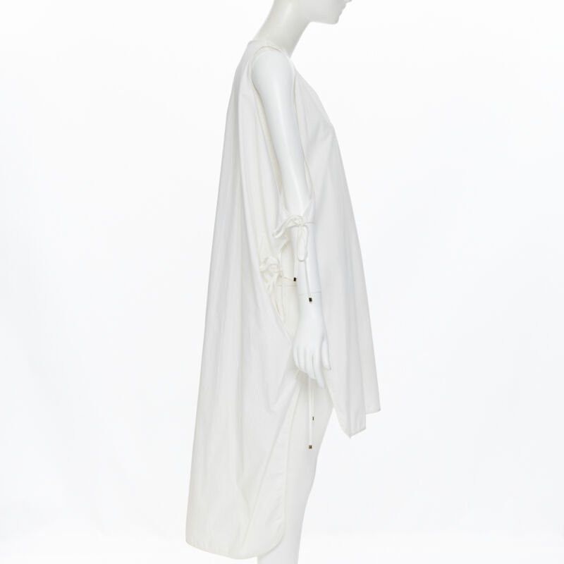 Rosetta Getty ROSETTA GETTY white cotton gold harware tie side high low casual dress XS Size XS / US 0-2 / IT 36-38 - 5 Thumbnail