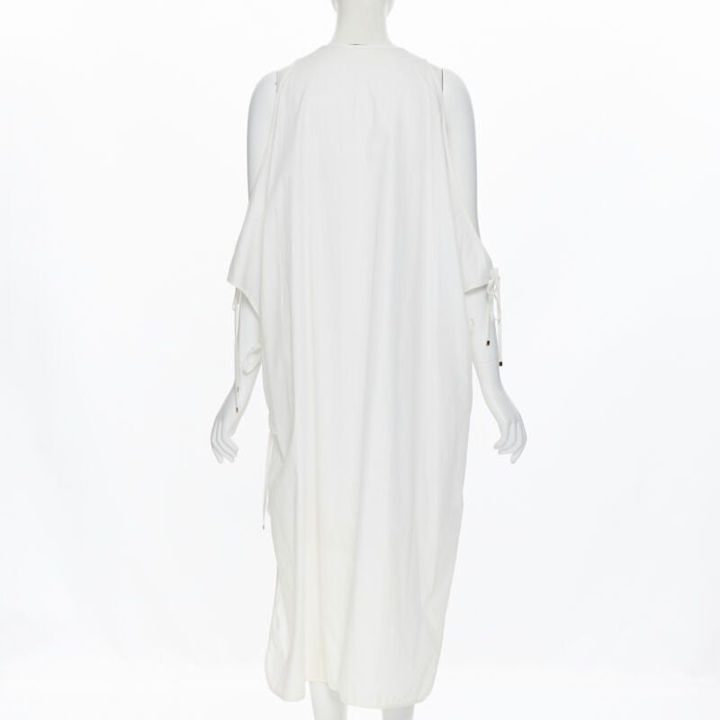 Rosetta Getty ROSETTA GETTY white cotton gold harware tie side high low casual dress XS Size XS / US 0-2 / IT 36-38 - 6 Thumbnail