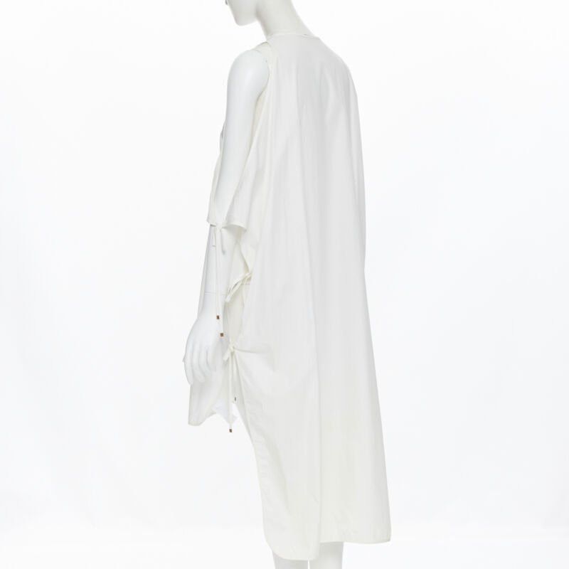 Rosetta Getty ROSETTA GETTY white cotton gold harware tie side high low casual dress XS Size XS / US 0-2 / IT 36-38 - 7 Thumbnail