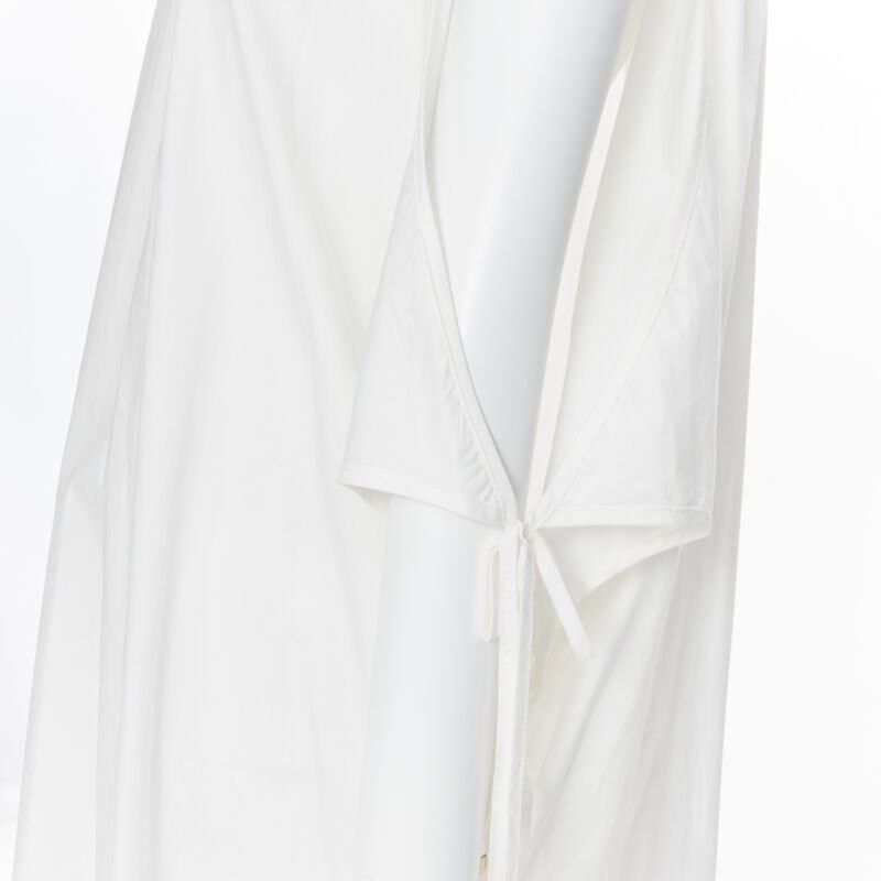 Rosetta Getty ROSETTA GETTY white cotton gold harware tie side high low casual dress XS Size XS / US 0-2 / IT 36-38 - 9 Thumbnail