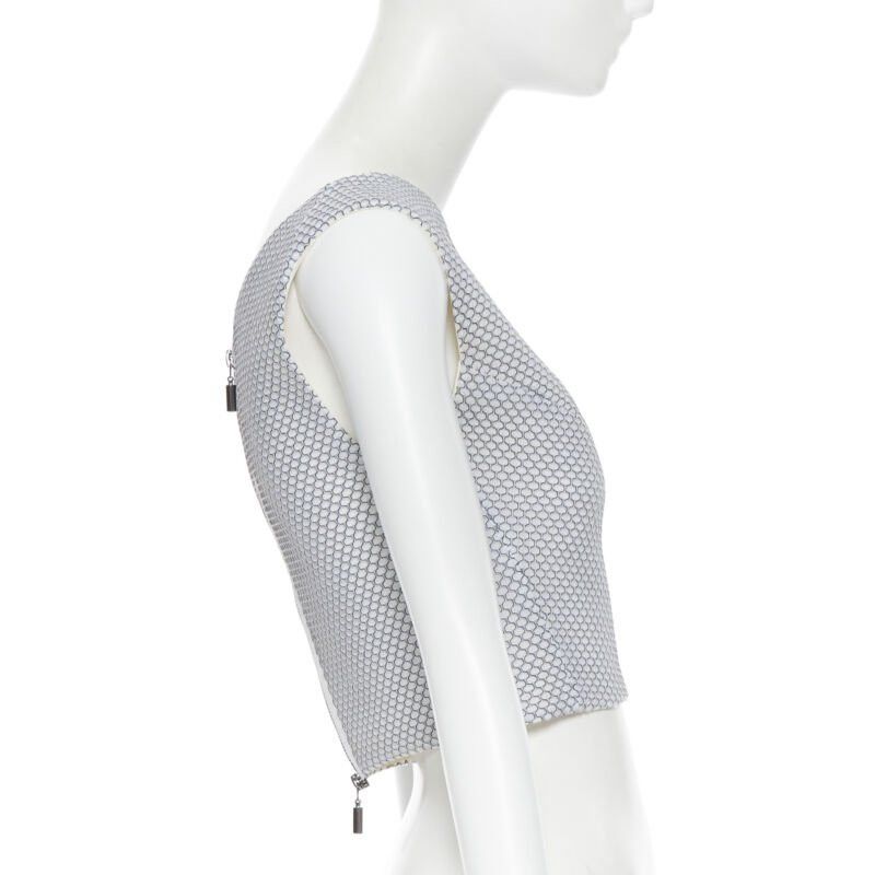 Maticevski MATICEVSKI 2016 Petal Bodice honeycomb textured sleeveless crop top AU8 XS Size XS / US 0-2 / IT 36-38 - 5 Thumbnail