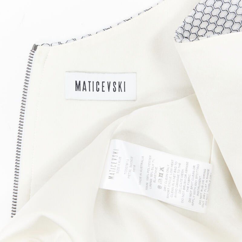 Maticevski MATICEVSKI 2016 Petal Bodice honeycomb textured sleeveless crop top AU8 XS Size XS / US 0-2 / IT 36-38 - 9 Thumbnail