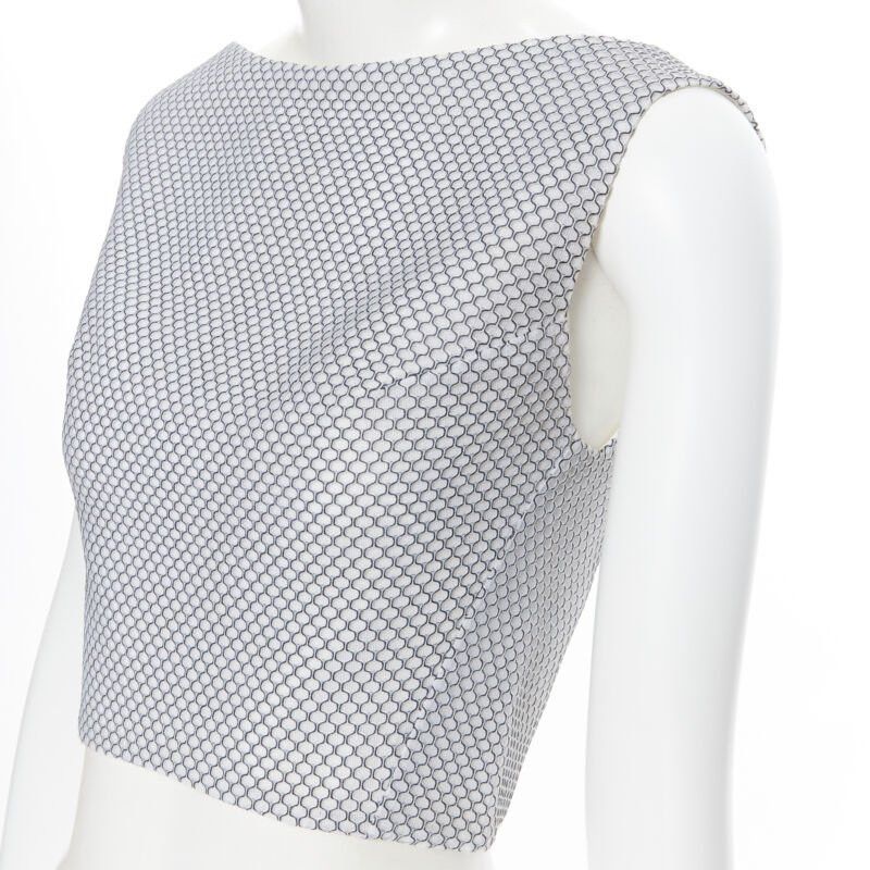 Maticevski MATICEVSKI 2016 Petal Bodice honeycomb textured sleeveless crop top AU8 XS Size XS / US 0-2 / IT 36-38 - 2 Thumbnail