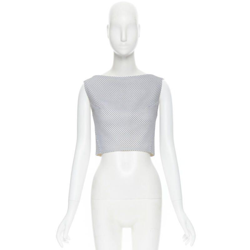 Maticevski MATICEVSKI 2016 Petal Bodice honeycomb textured sleeveless crop top AU8 XS Size XS / US 0-2 / IT 36-38 - 3 Thumbnail