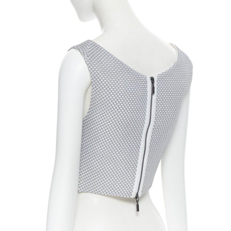 Maticevski MATICEVSKI 2016 Petal Bodice honeycomb textured sleeveless crop top AU8 XS Size XS / US 0-2 / IT 36-38 - 7 Thumbnail