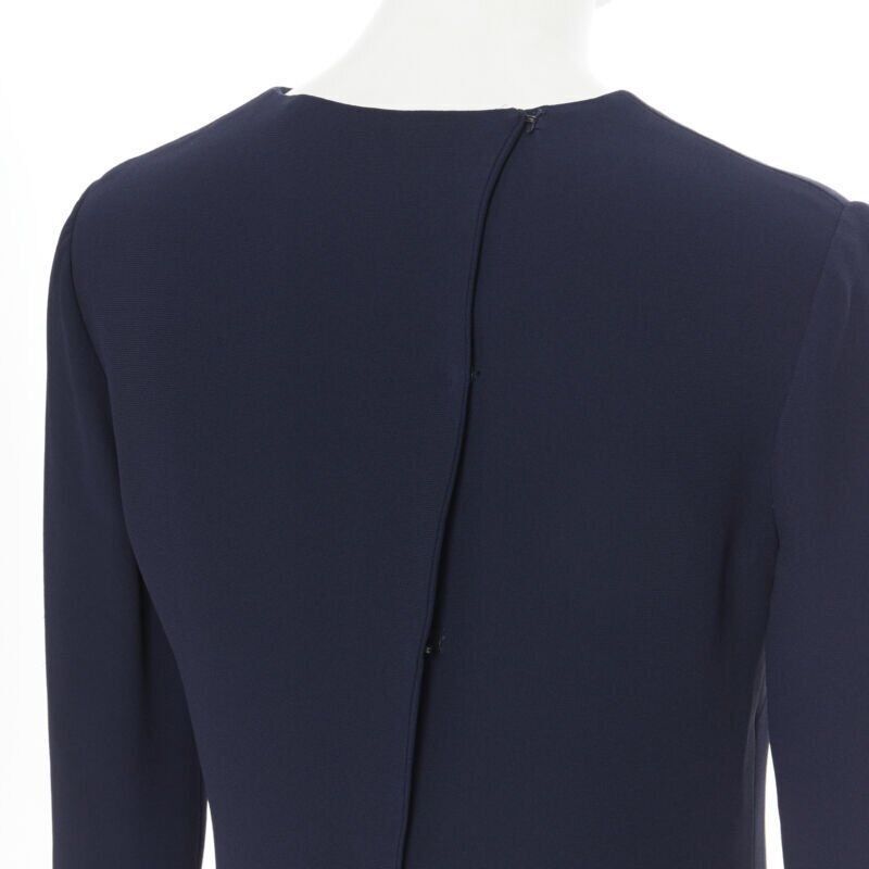 Ralph Lauren RALPH LAUREN Purple Collection navy blue viscose crepe 3/4 sleeve top US0 XS Size XS / US 0-2 / IT 36-38 - 2 Thumbnail