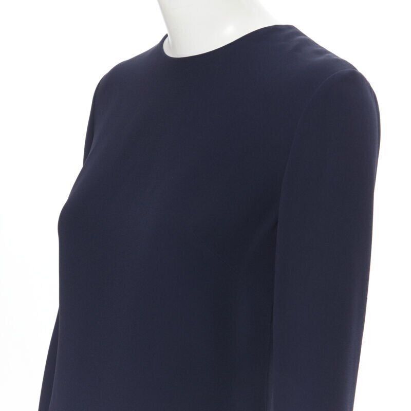 Ralph Lauren RALPH LAUREN Purple Collection navy blue viscose crepe 3/4 sleeve top US0 XS Size XS / US 0-2 / IT 36-38 - 7 Thumbnail